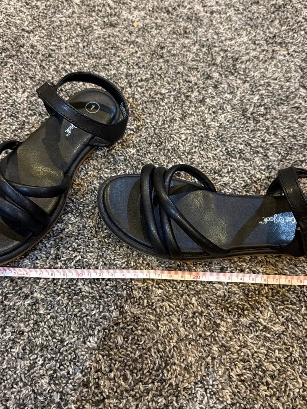 Cat & Jack Black Strappy Kids Sandals